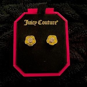 Juicy Couture Gold Flower Earrings